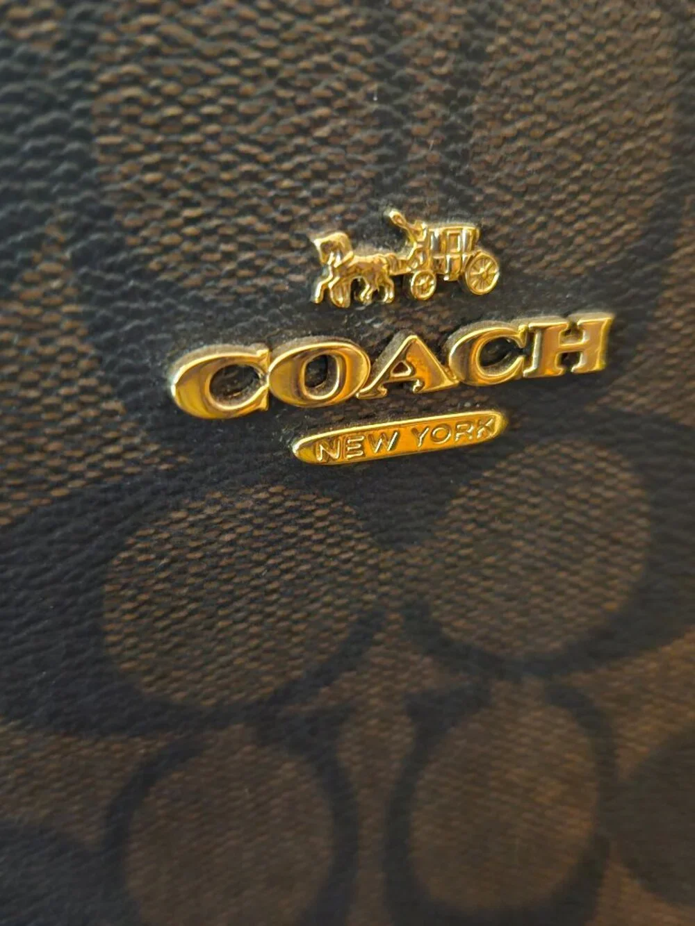 Coach Mollie Tote Bag in Signature Canvas Black Smoke & Red